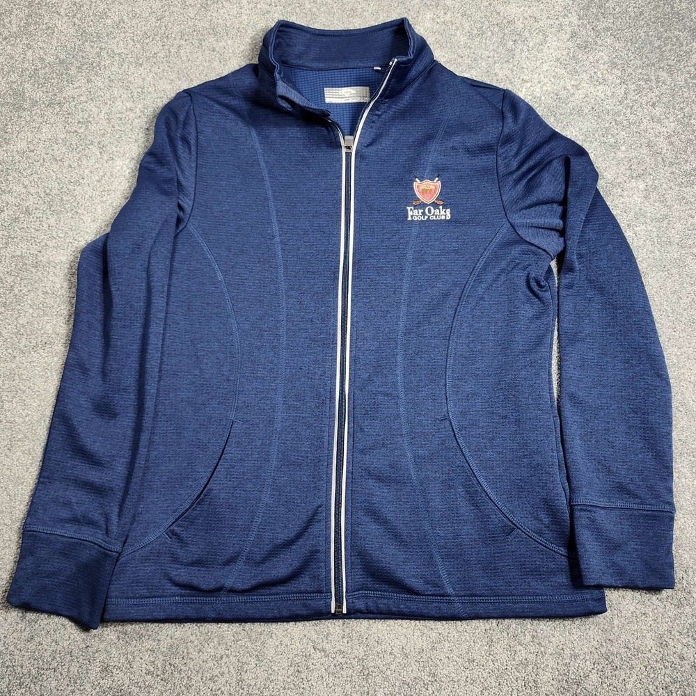 Callaway Far Oaks Golf Club Full Zip Jacket Large Navy Blue Long Sleeve Athletic